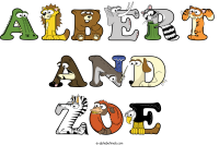 albert-and-zoe animal word art