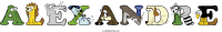 Alexandre animal word art