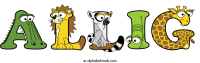 allig animal word art