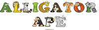 alligator-ape animal word art