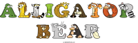 alligator-bear animal word art
