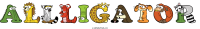 allligator animal word art