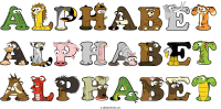 alphabet-alphabet-alphabet animal word art
