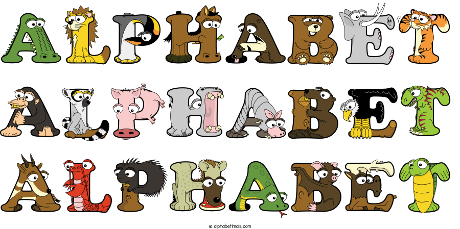 Alphabet Alphabet Alphabet animal word art spelling Alphabet Alphabet Alphabet with Alphabetimals - cartoon alphabet animals