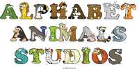 Alphabet Animals Studios animal word art