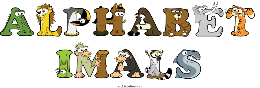 Alphabet Imals animal word art spelling Alphabet Imals with Alphabetimals - cartoon alphabet animals