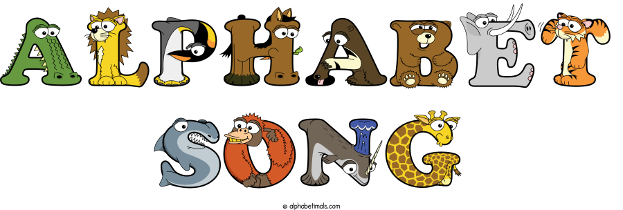 Alphabet Song animal word art spelling Alphabet Song with Alphabetimals - cartoon alphabet animals