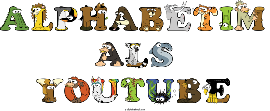 Alphabetim Als Youtube animal word art spelling Alphabetim Als Youtube with Alphabetimals - cartoon alphabet animals