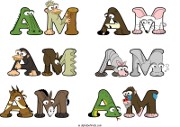 am-am-am-am-am-am animal word art