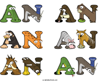 an-an-an-an-an-an animal word art