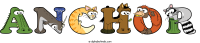 anchor animal word art