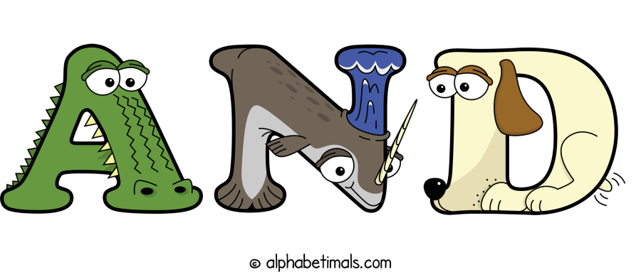 And animal word art spelling And with Alphabetimals - cartoon alphabet animals