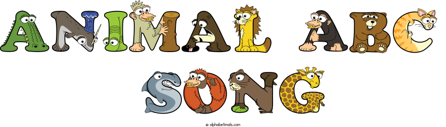 Animal Abc  Song animal word art spelling Animal Abc  Song with Alphabetimals - cartoon alphabet animals