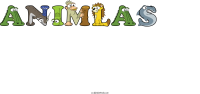 animlas animal word art