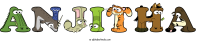 anjitha animal word art