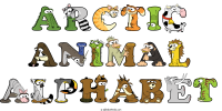 arctic-animal-alphabet animal word art