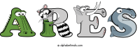 ares animal word art