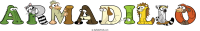armadillo animal word art
