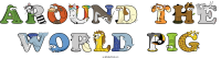 around-the-world-pig animal word art
