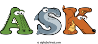 ask animal word art