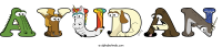 ayudan animal word art