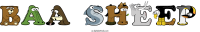 baa-sheep animal word art