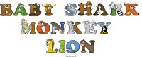 baby-shark-monkey--lion animal word art