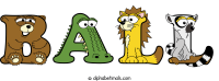 ball animal word art