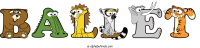 ballet animal word art