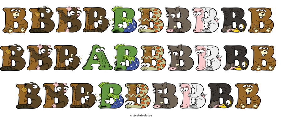 Bbbbbbbbbb Bbbabbbbbb Bbbbbbbbb animal word art spelling Bbbbbbbbbb Bbbabbbbbb Bbbbbbbbb with Alphabetimals - cartoon alphabet animals