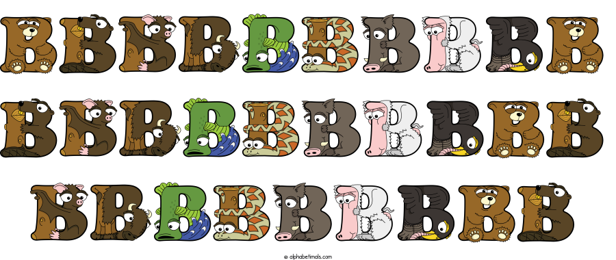 Bbbbbbbbbb Bbbbbbbbbb Bbbbbbbbb animal word art spelling Bbbbbbbbbb Bbbbbbbbbb Bbbbbbbbb with Alphabetimals - cartoon alphabet animals