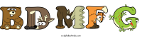 bdmfg animal word art