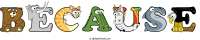 because animal word art