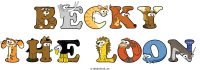 Becky The Loon animal word art