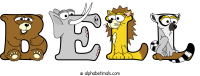 bell animal word art