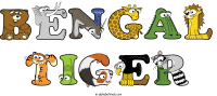 bengal-tiger animal word art