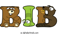 Bib animal word art