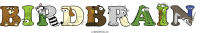 Birdbrain animal word art