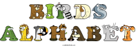 birds-alphabet animal word art