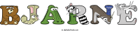 bjarne animal word art