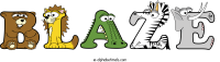 blaze animal word art