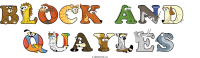 block-and--quayles spelled using animal alphabet letters