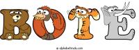 bote animal word art