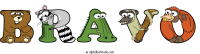 bravo animal word art
