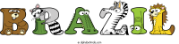 brazil animal word art
