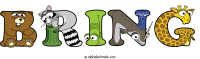 bring animal word art