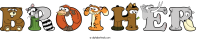 brother animal word art