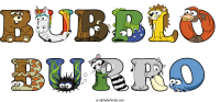 bubblo-burro animal word art
