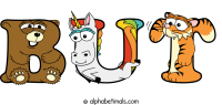 but animal word art