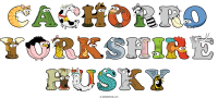 cachorro-yorkshire-husky animal word art
